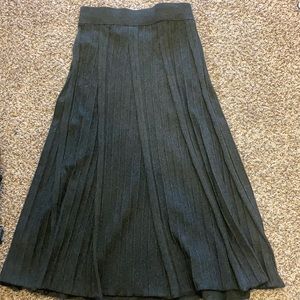 Grey knit maxi skirt
